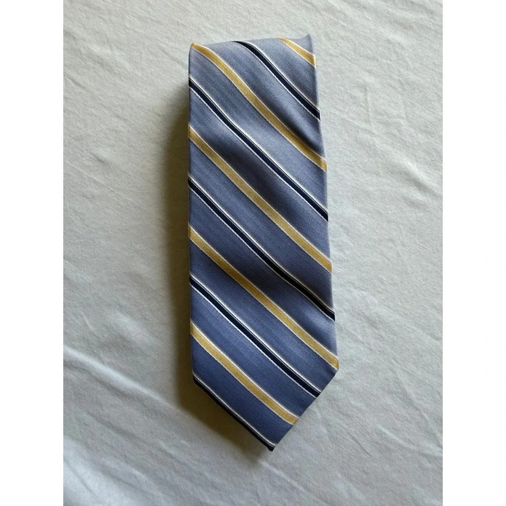 Chaps by Ralph Lauren Mens Striped 100% Silk Necktie Old Money Preppy Formal